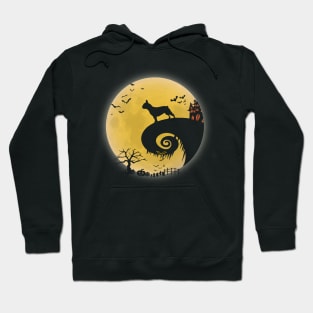 French bulldog Dog Shirt And Moon Funny Halloween Costume Hoodie